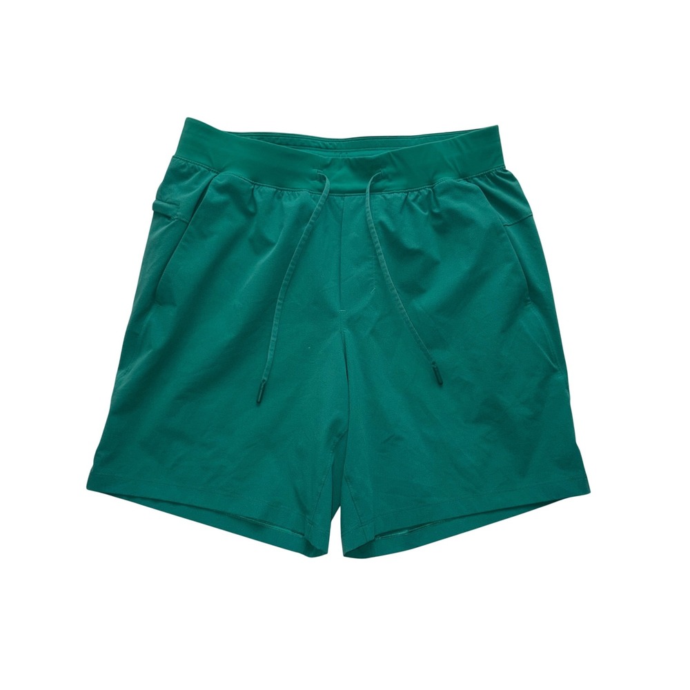 LULULEMON Zeroed In Linerless Shorts Mens M Green Active 7" LM7BJ0S.02